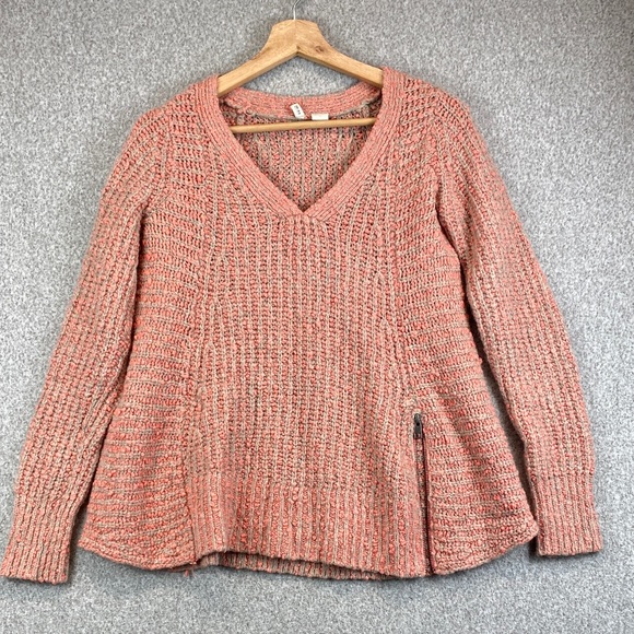 Moth colorful sweater S loose fit zipper detail boho hipster casual funky edgy - Picture 1 of 8